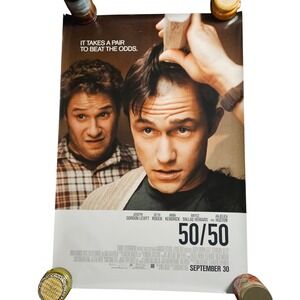 50/50 2011 Original Movie Poster 27x40 Joseph Gordon-Levitt Seth Rogen D/S